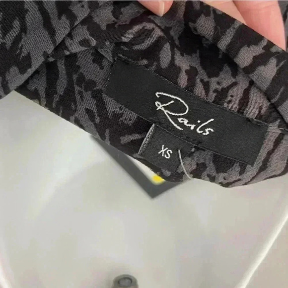 NWT Rails Beatrice Midi Dress Charcoal Abstract Animal Print size XS - Picture 10 of 16